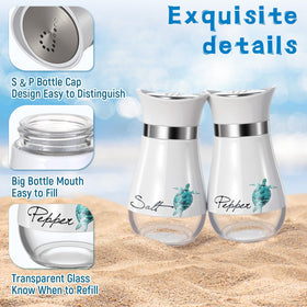 Bokon stainless lid salt and pepper shakers offer precise dispensing