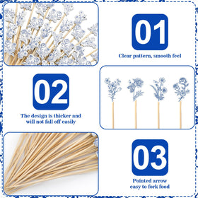 Bokon wedding party decor picks ideal for cake toppers and hors d'oeuvres
