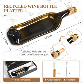 Bokon wine-bottle knife included to complete elegant charcuterie service.