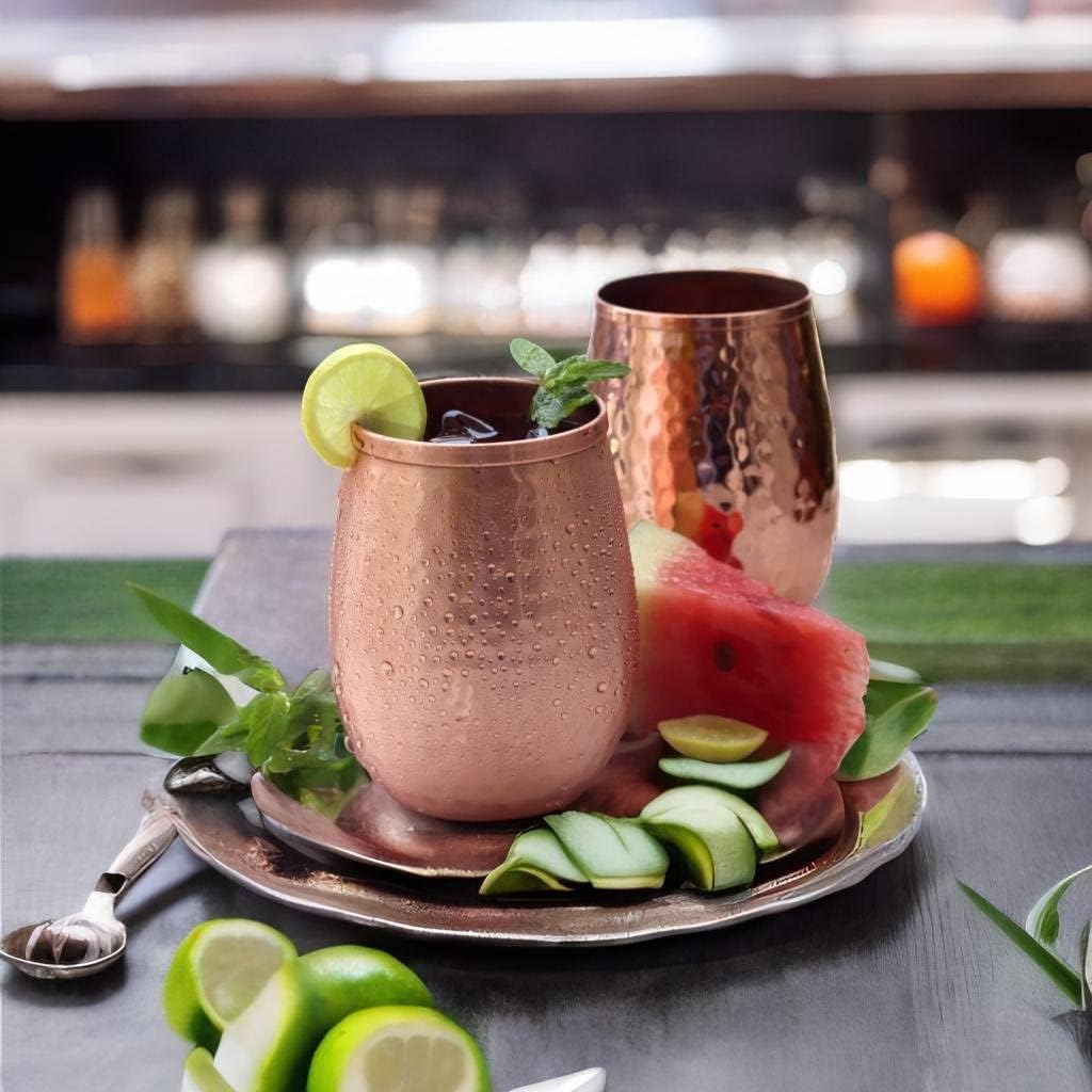 Smooth rim design on Bold & Divine copper cup for comfortable sipping.
