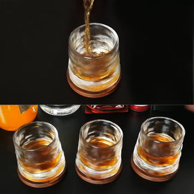 Natural wood grain on BOLESTA coasters adds luxury to the table.