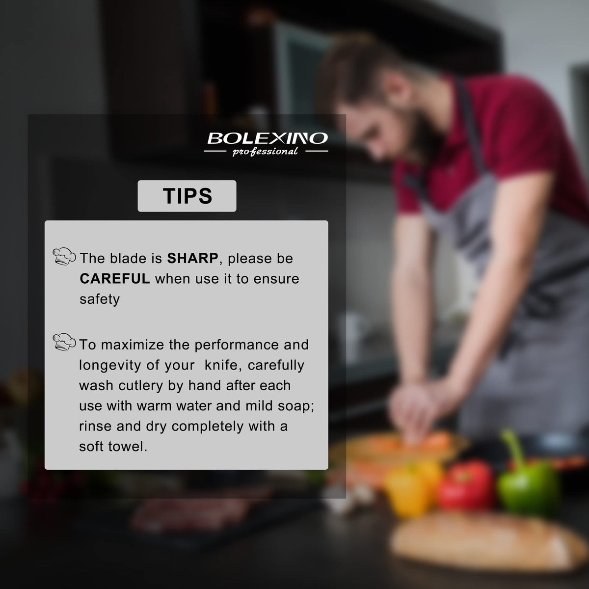 BOLEXINO dishwasher-safe design; hand washing recommended for longevity.