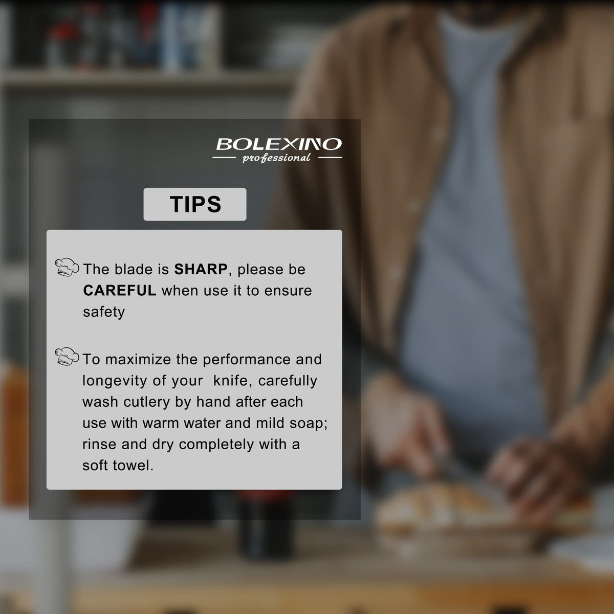 BOLEXINO dishwasher-safe design for easy cleanup after slicing
