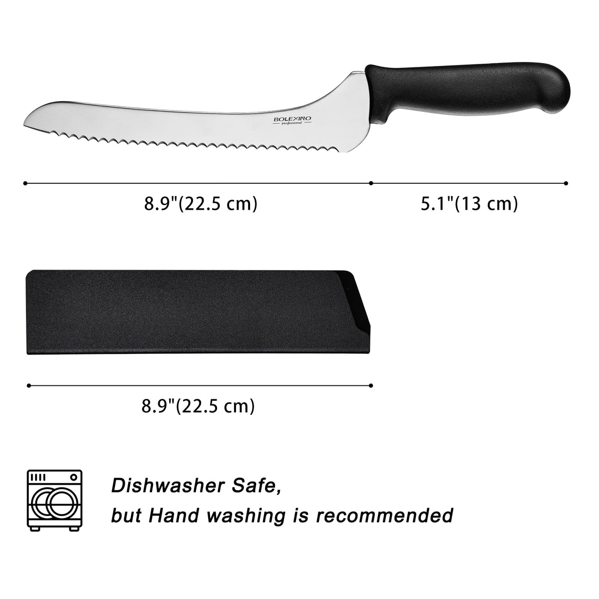 BOLEXINO high carbon stainless steel resists rust and maintains edge.