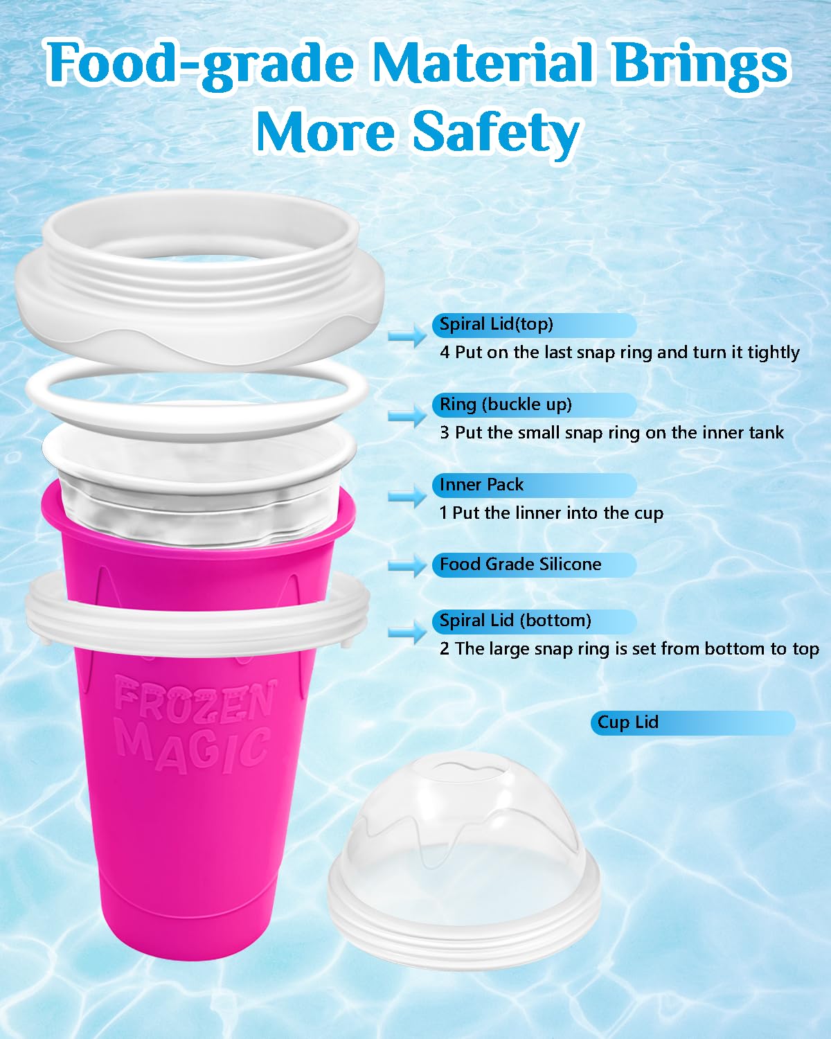 Bollove double-layer silicone for flexible, durable use.