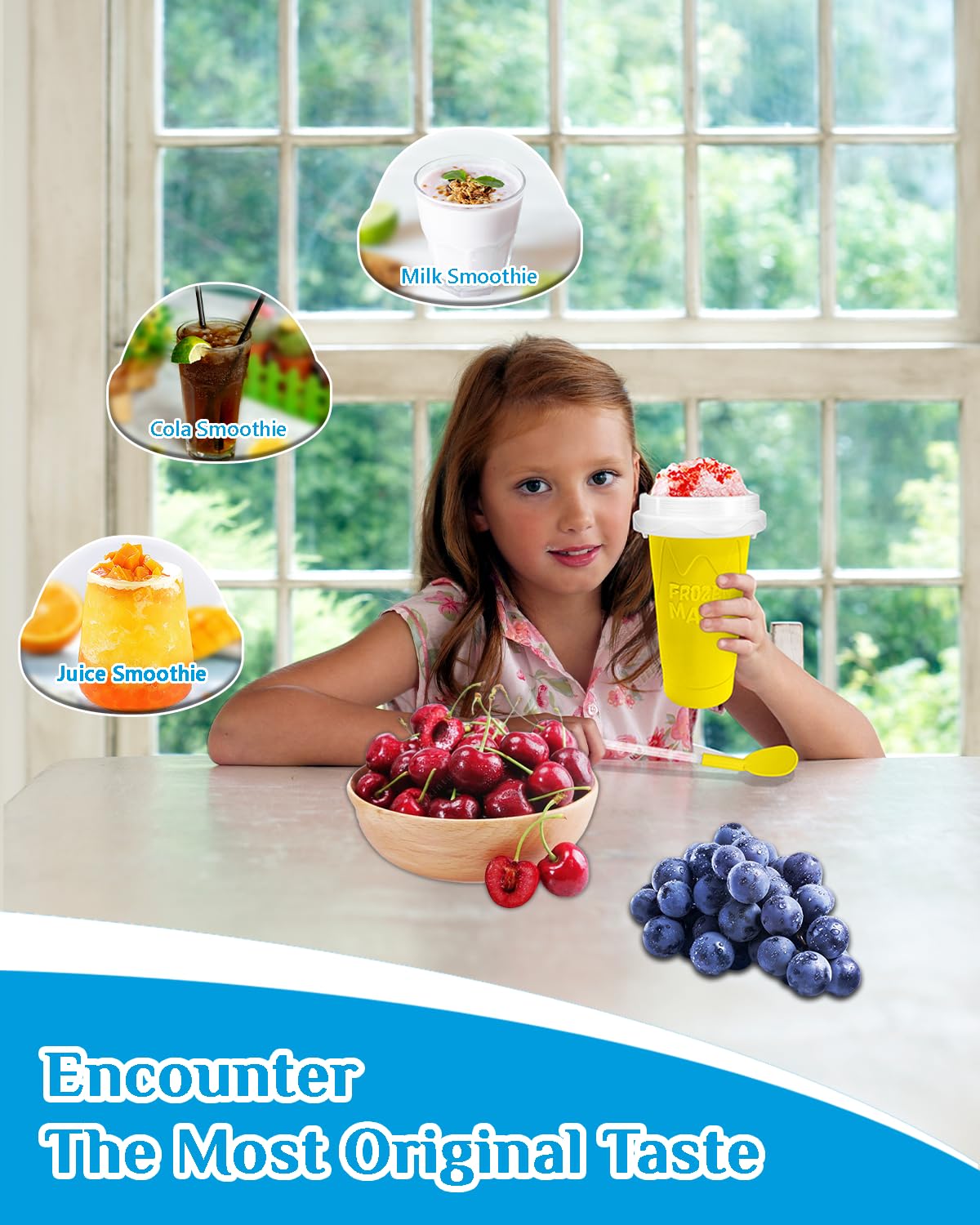 Bollove Slushie Cup double-layer silicone walls for durable freezing.