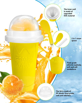 Bollove Slushie Cup EVA lining bag reduces residue and leaks.