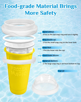 Bollove Slushie Cup kid-friendly portable design for family fun.