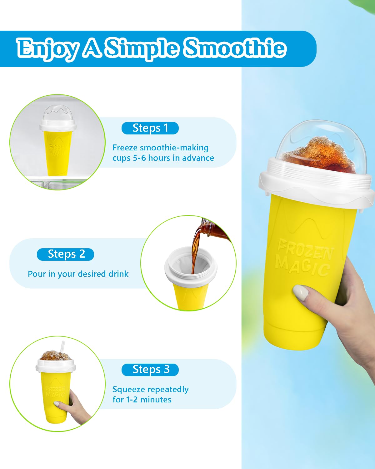 Bollove Slushie Cup ideal for milk or ice cream desserts.