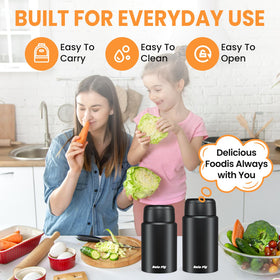 Bolu Fly two folding spoons shown with the set for convenient meals.