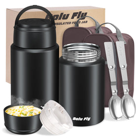 Bolu Fly two-pack soup thermos set for busy days on the go.