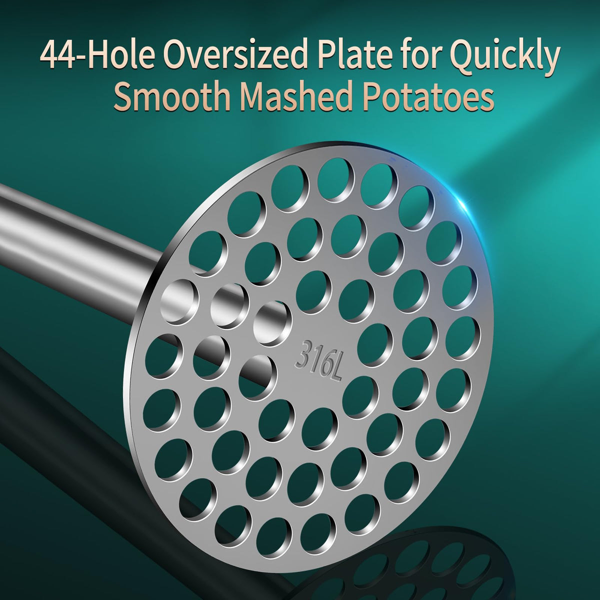 BOMANSI BOMS balanced-grip masher enables comfortable mashing across foods.