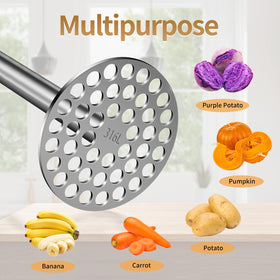 BOMANSI BOMS dishwasher-safe masher cleans quickly and resists corrosion.