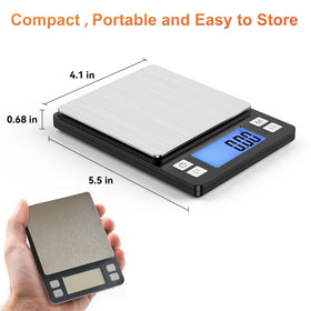 BOMATA portable design fits compact spaces for on-the-go weighing.