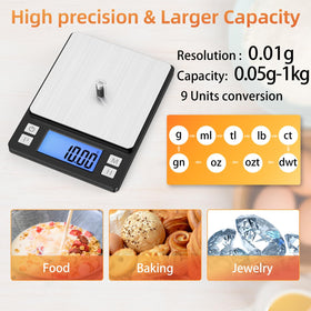 BOMATA scale tare and hold functions streamline weighing tiny items.