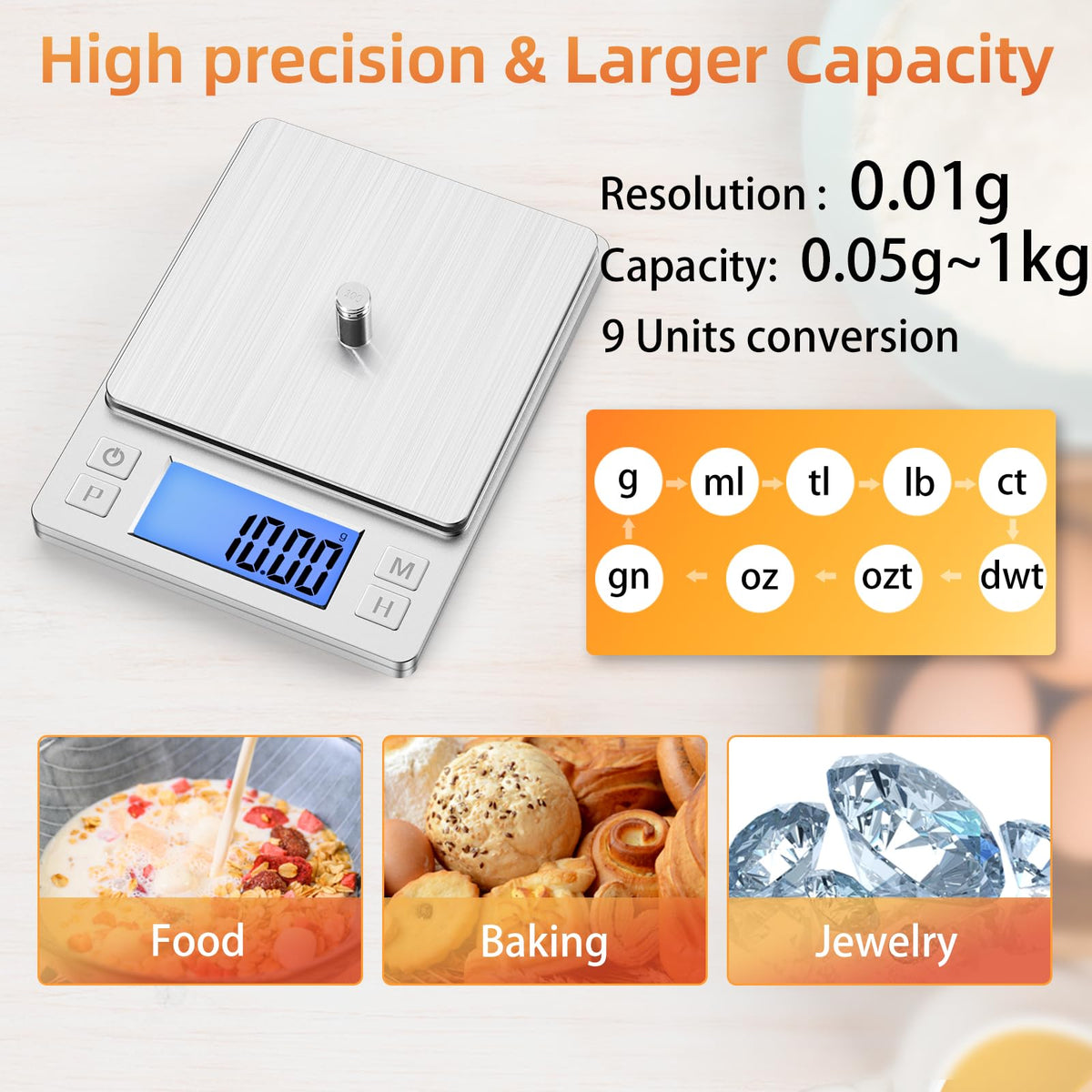 BOMATA scale 1000g capacity supports coins and herbs