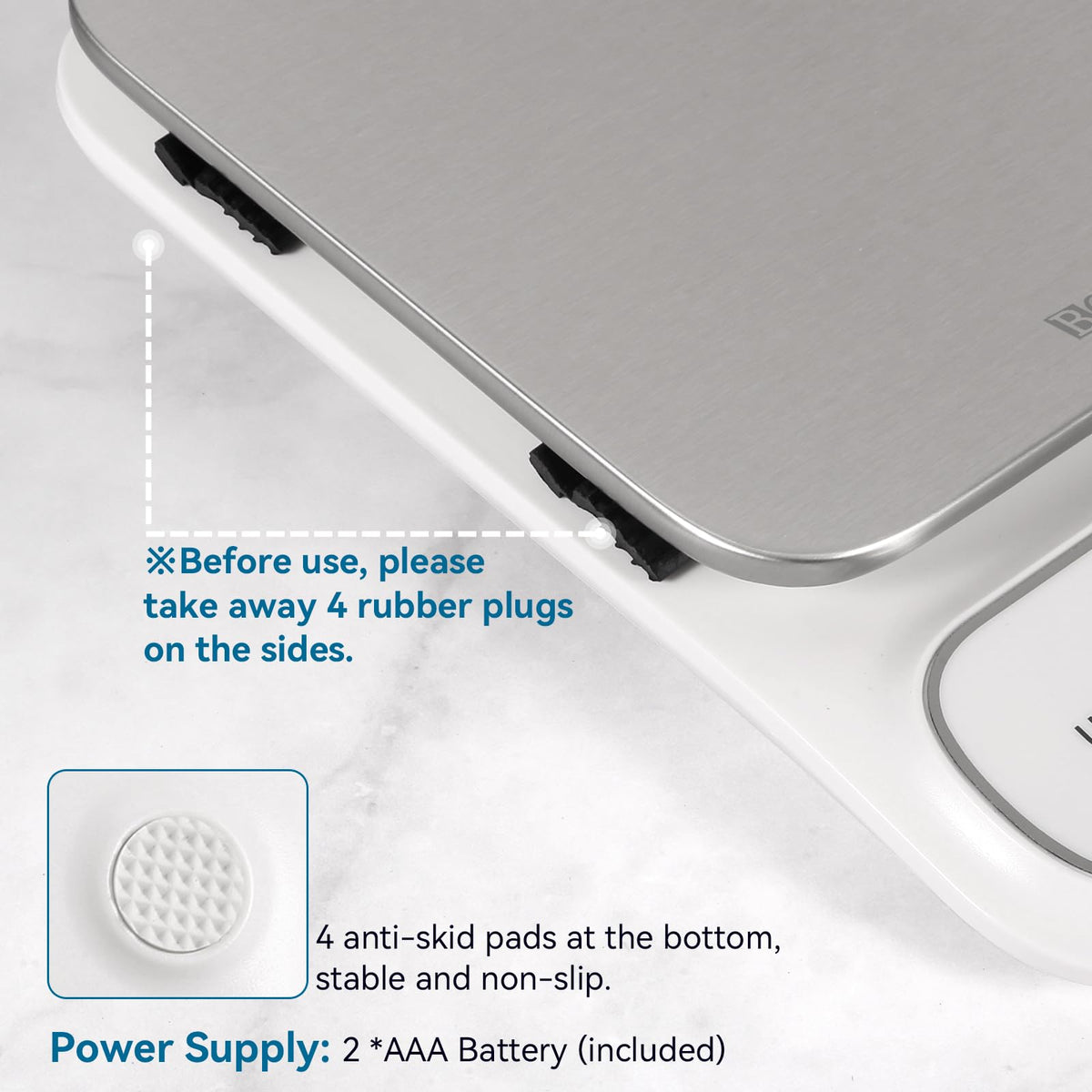 BOMATA compact digital scale fits small kitchens