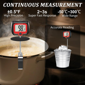 BOMATA deep frying thermometer with silicone cap protects components.