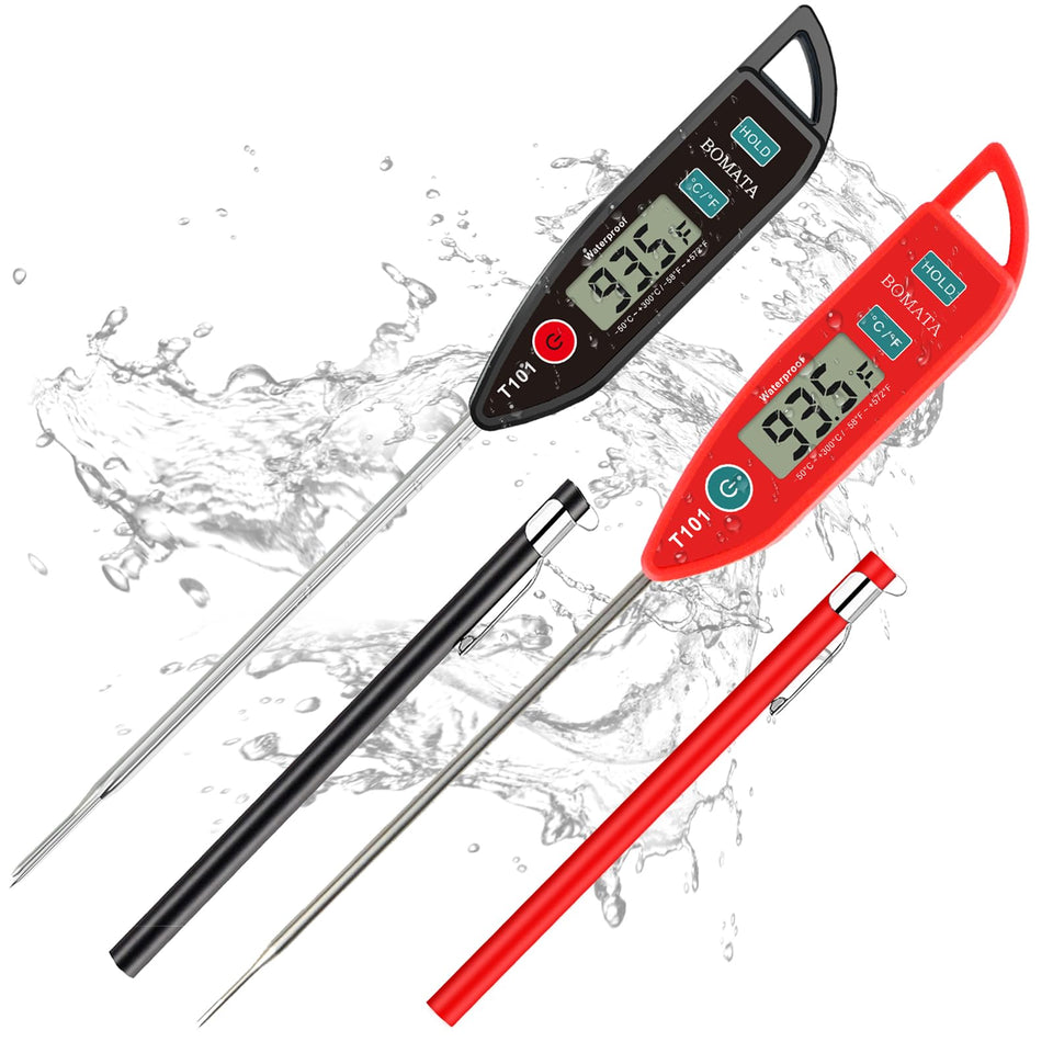 BOMATA IPX7 waterproof thermometer front view for reliable cooking