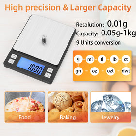 BOMATA scale with large display and backlight for clear reading in any lighting.