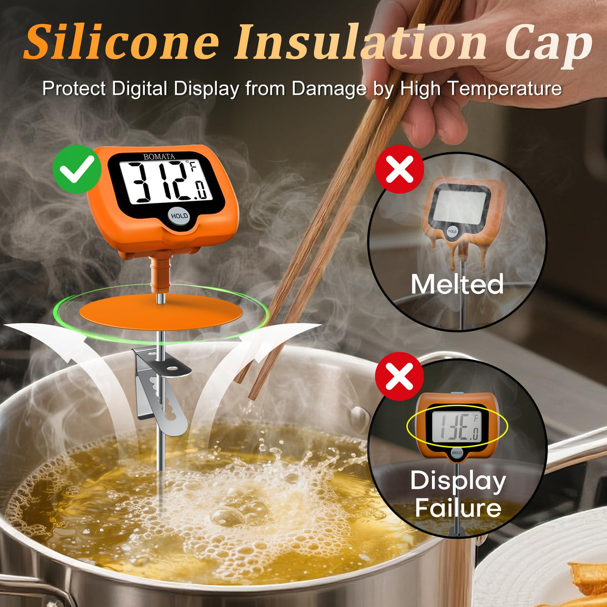 BOMATA silicone insulation cap protects electronics during high heat