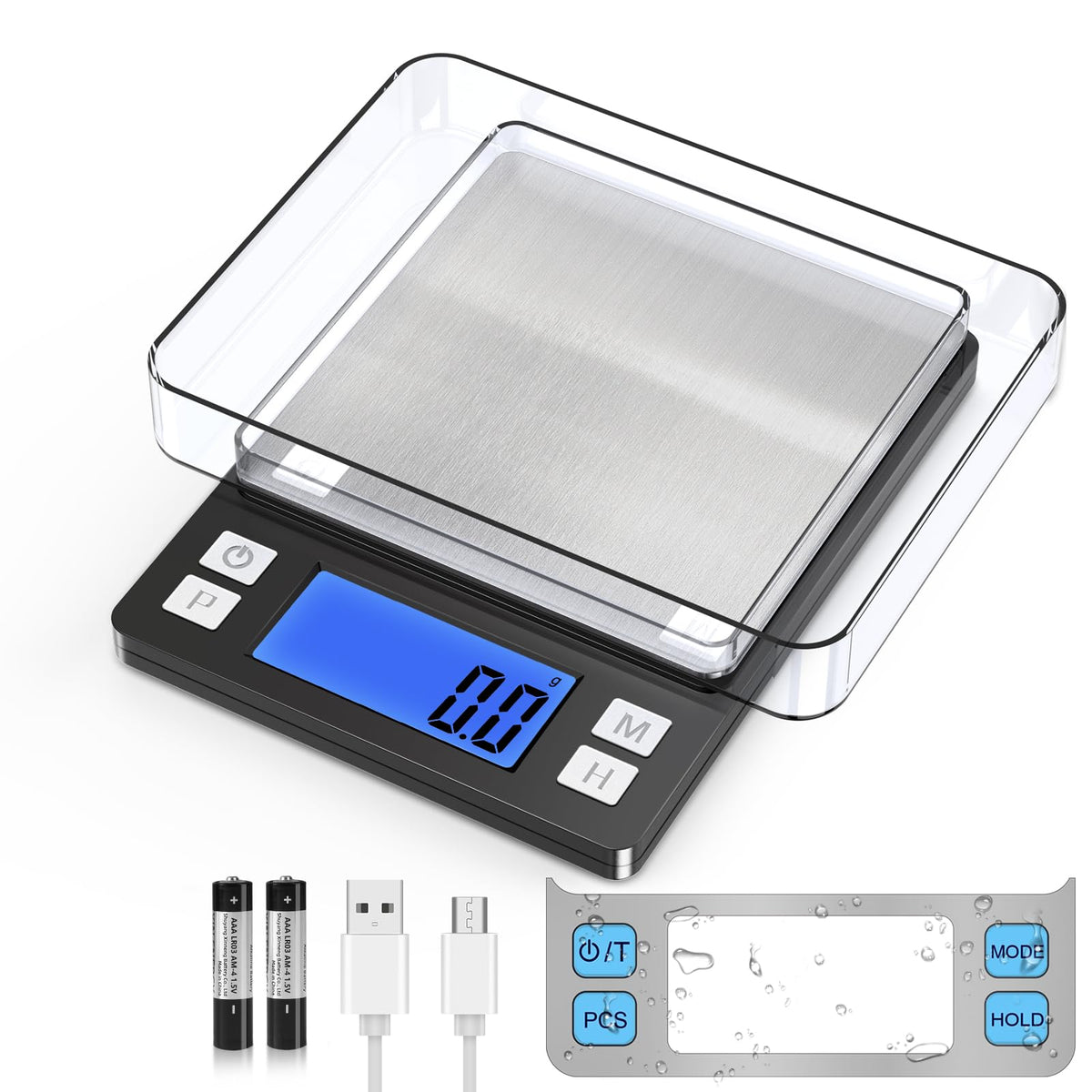 BOMATA Upgraded Small Scale with HOLD function locks the reading for easy large-item weighing.
