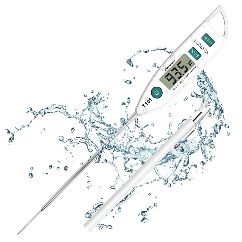 BOMATA waterproof thermometer IPX7 ready for liquids and kitchen use