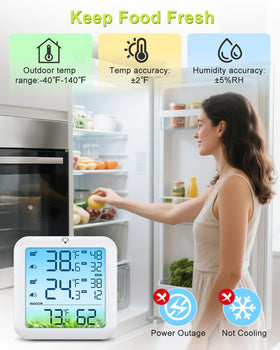 Bomivoi monitors fridge and freezer temps to help safe storage.