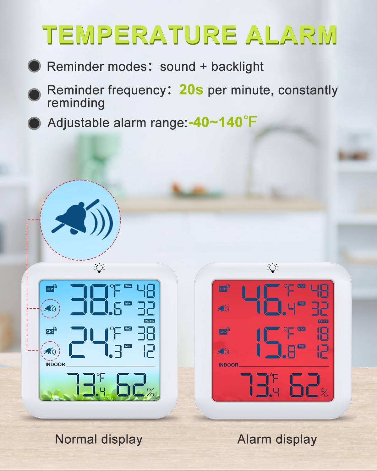 Bomivoi device powered by USB with continuous backlight for easy viewing.