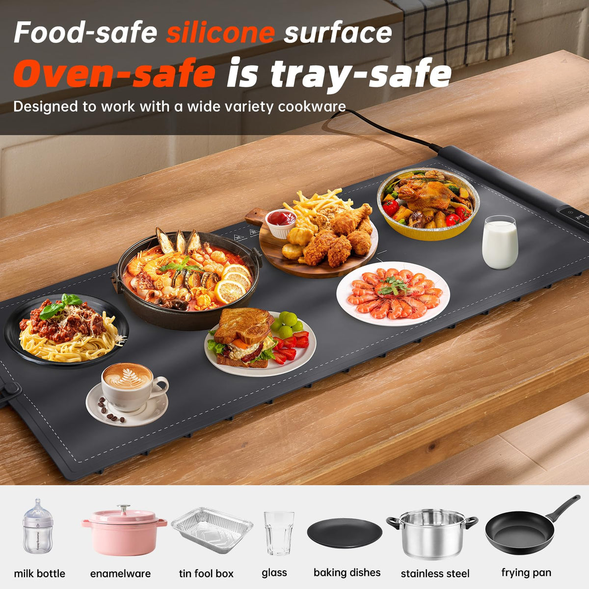BOMOVA buffet dish warmer supports multiple dishes for large parties