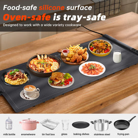BOMOVA buffet dish warmer supports multiple dishes for large parties