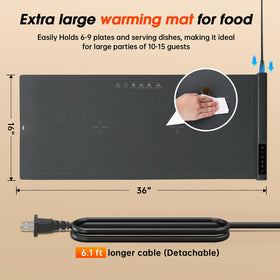 BOMOVA warming mat demonstrates even heat across the surface for consistent buffet service