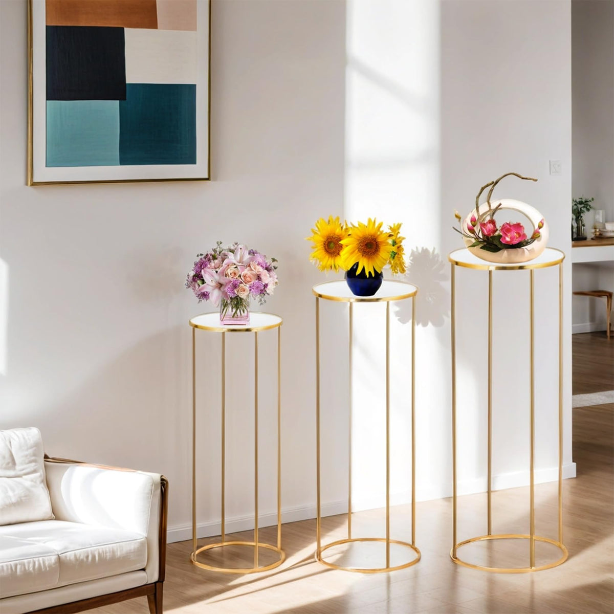 Bonastella cylinder stand wedding-centerpiece ideal for weddings and celebrations.