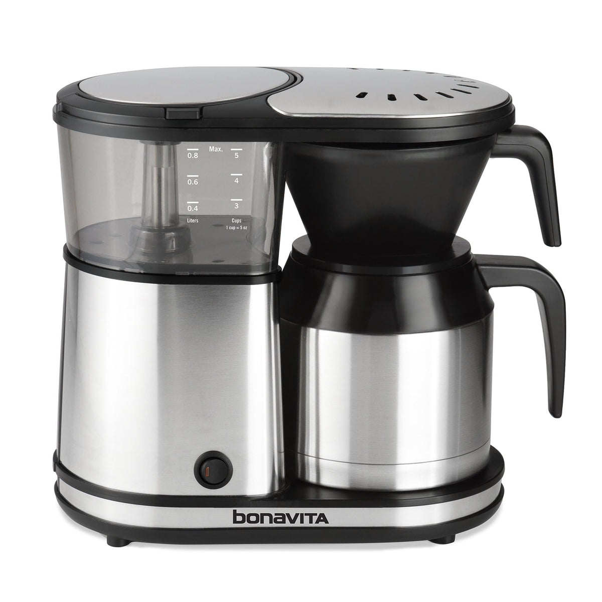 Bonavita BV1500TS front view highlighting compact, space-saving design for small kitchens