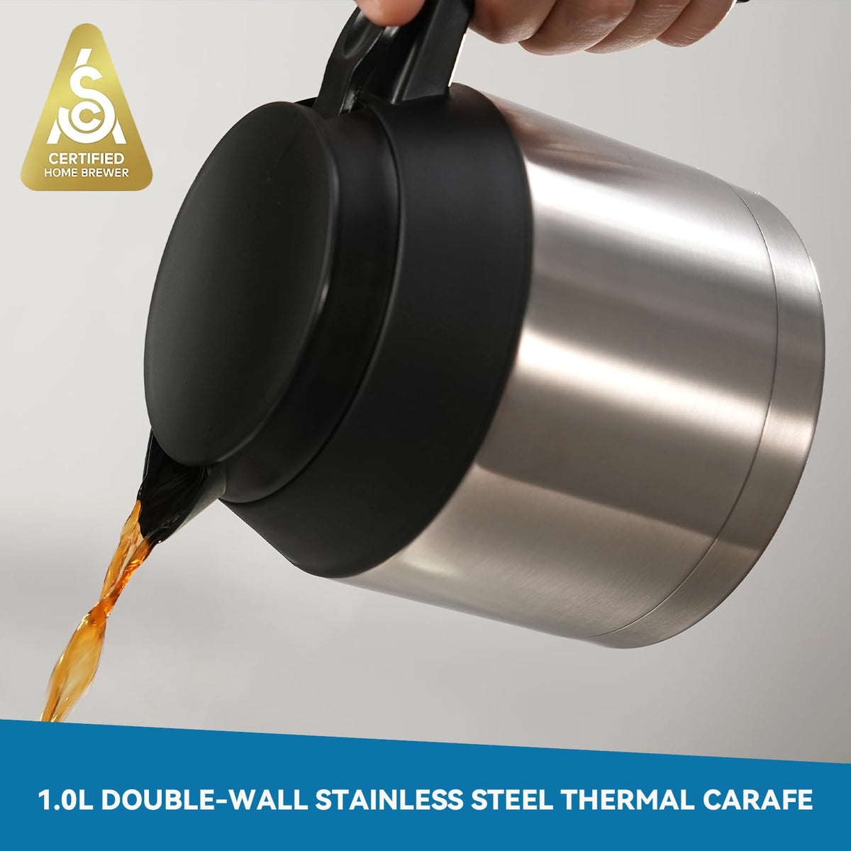 Bonavita BV1500TS close-up of one-touch brew control for fast mornings
