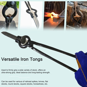 Bonbo V-Bit Bolt Tongs steel construction withstands high-temperature forging.