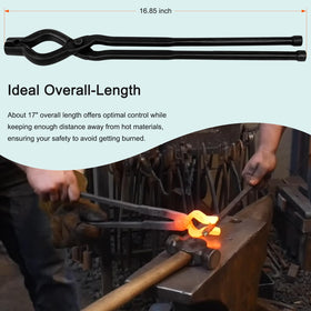 Bonbo Tongs with abrasion-resistant coating resist wear during heat forging.