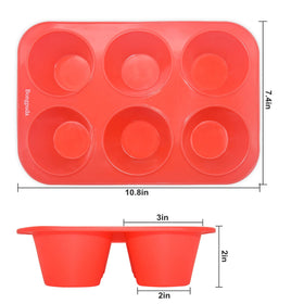 Close-up of Bongpuda 6-cup muffin cups interior with glossy non-stick surface.