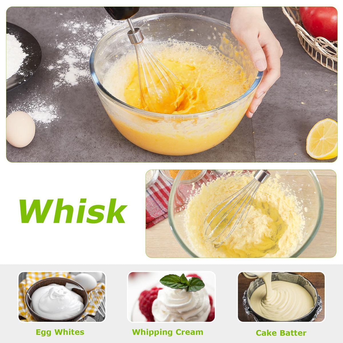 Bonsenkitchen 20-speed stick blender offers precise control.