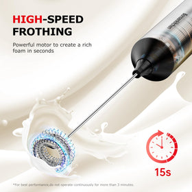 Bonsenkitchen 3-speed control delivers latte microfoam and thick froth