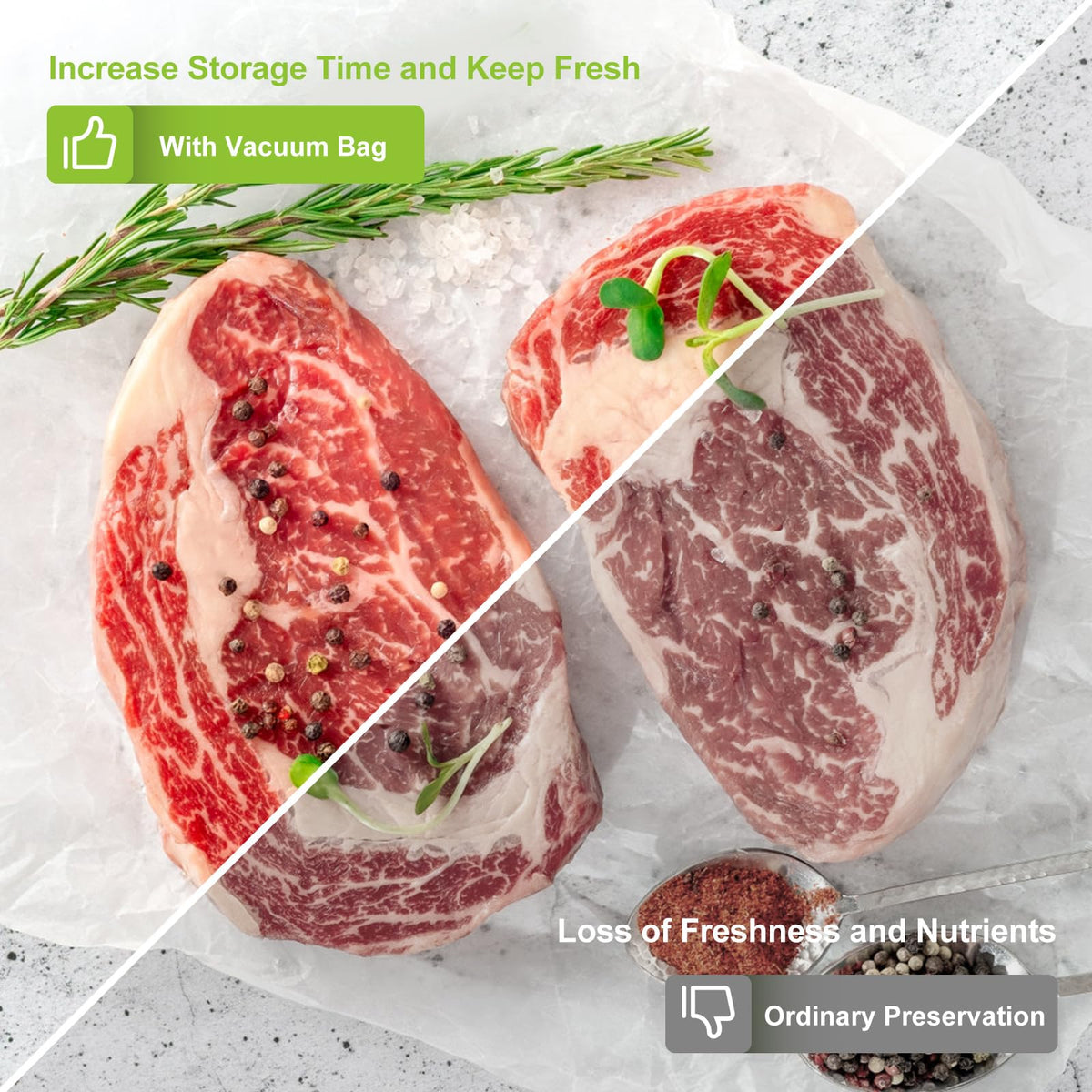 Bonsenkitchen bags ideal for sous vide cooking and precise temperature control.