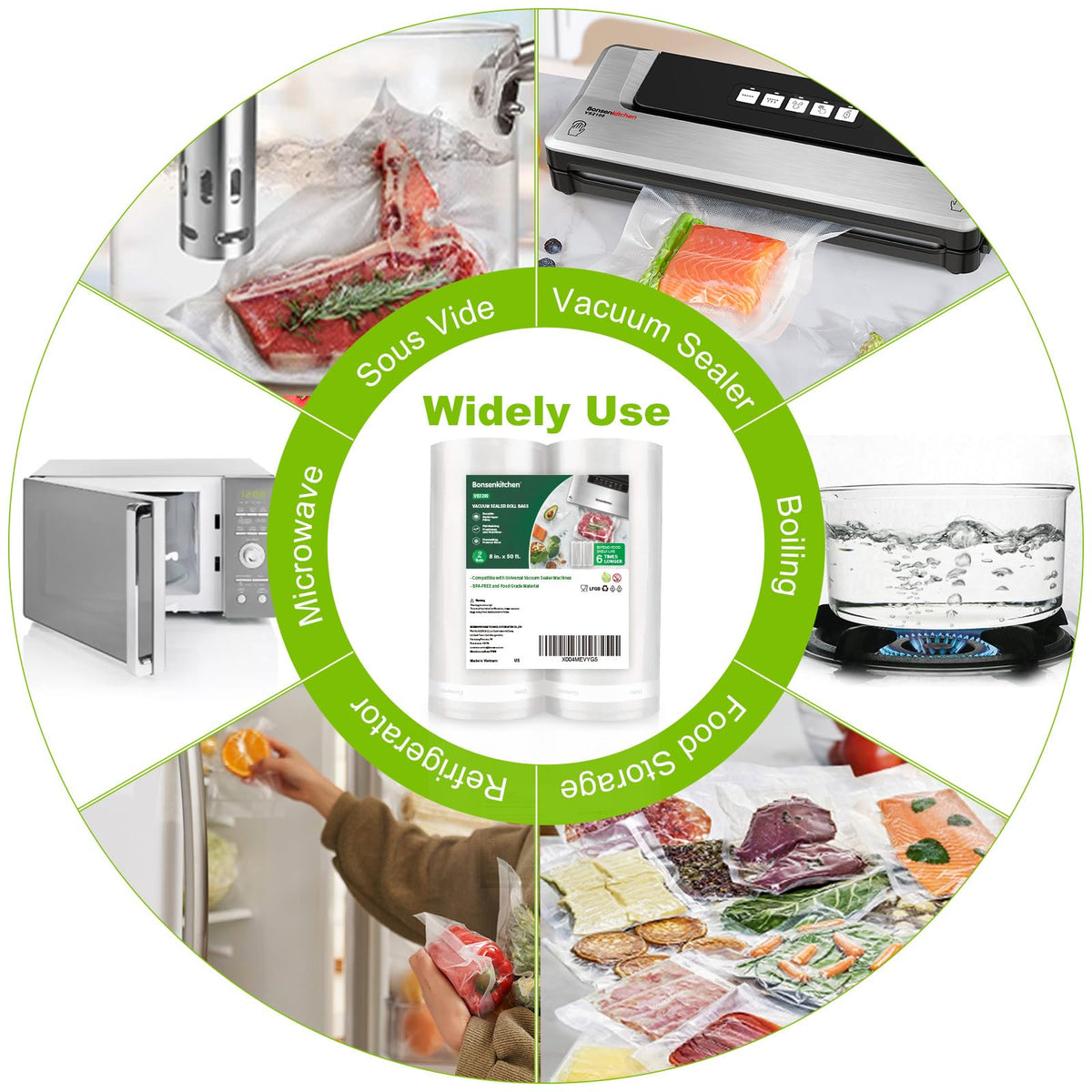 Bonsenkitchen BPA-free food-grade material for safe storage