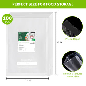 Bonsenkitchen BPA-free food-grade material bags for versatile food storage.