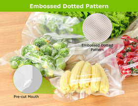 Bonsenkitchen BPA-free vacuum bags for safe food storage.