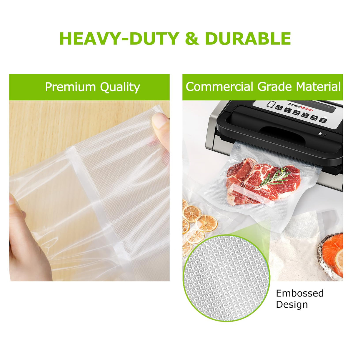 Bonsenkitchen deeper air passages maintain moisture and freshness.