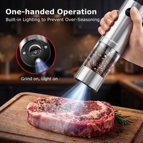 Bonsenkitchen grinder with LED light for accurate dosing in low light