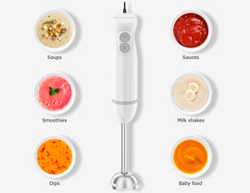 Bonsenkitchen hand blender 300W motor for quick blending