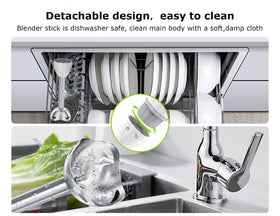 Bonsenkitchen hand blender compact design saves counter space