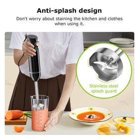 Bonsenkitchen hand blender dishwasher-safe-blades for quick cleanup.