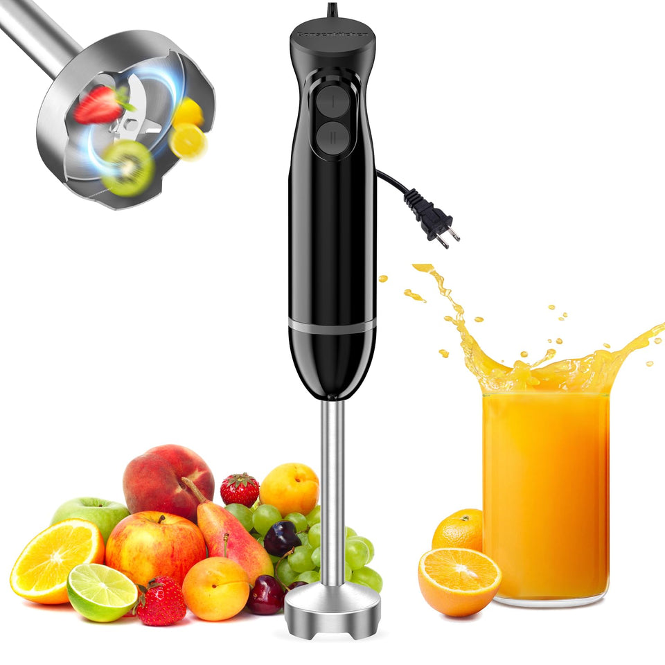 Bonsenkitchen hand blender with ergonomic-handle for comfortable daily blending.
